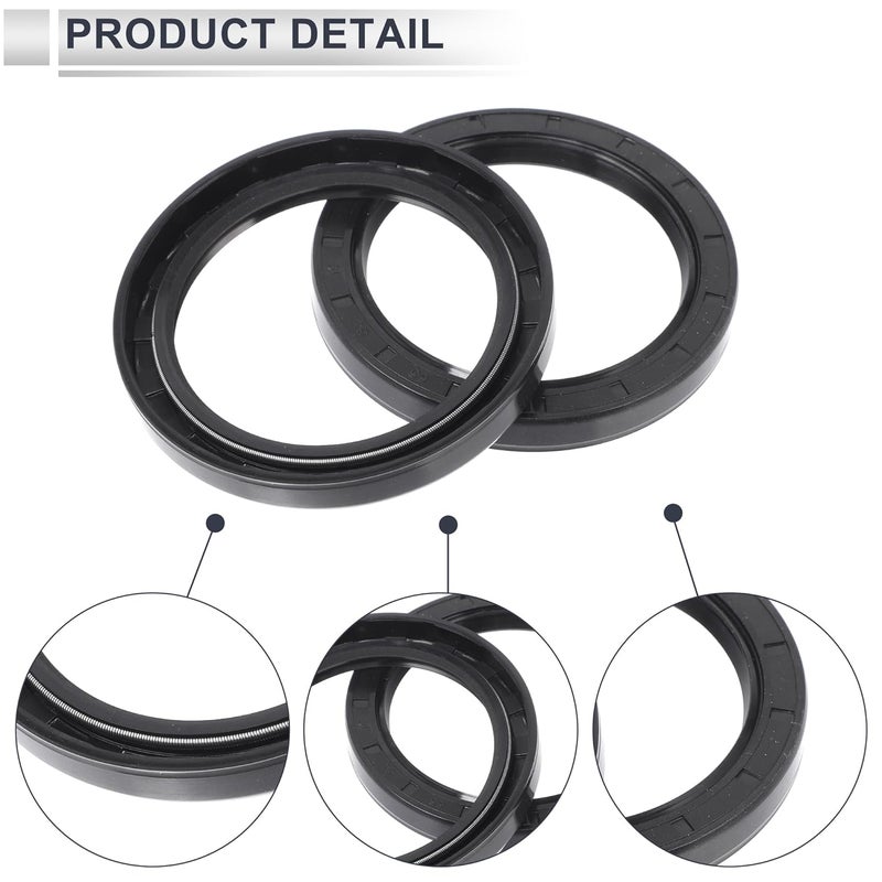 RATCHROLL Universal Oil Seal TC Double Lip W Steel Spring Seal Ring Rotary Shaft Seal 65x85x10mm High Pressure NBR Rubber Black 5 Pcs - Image 5
